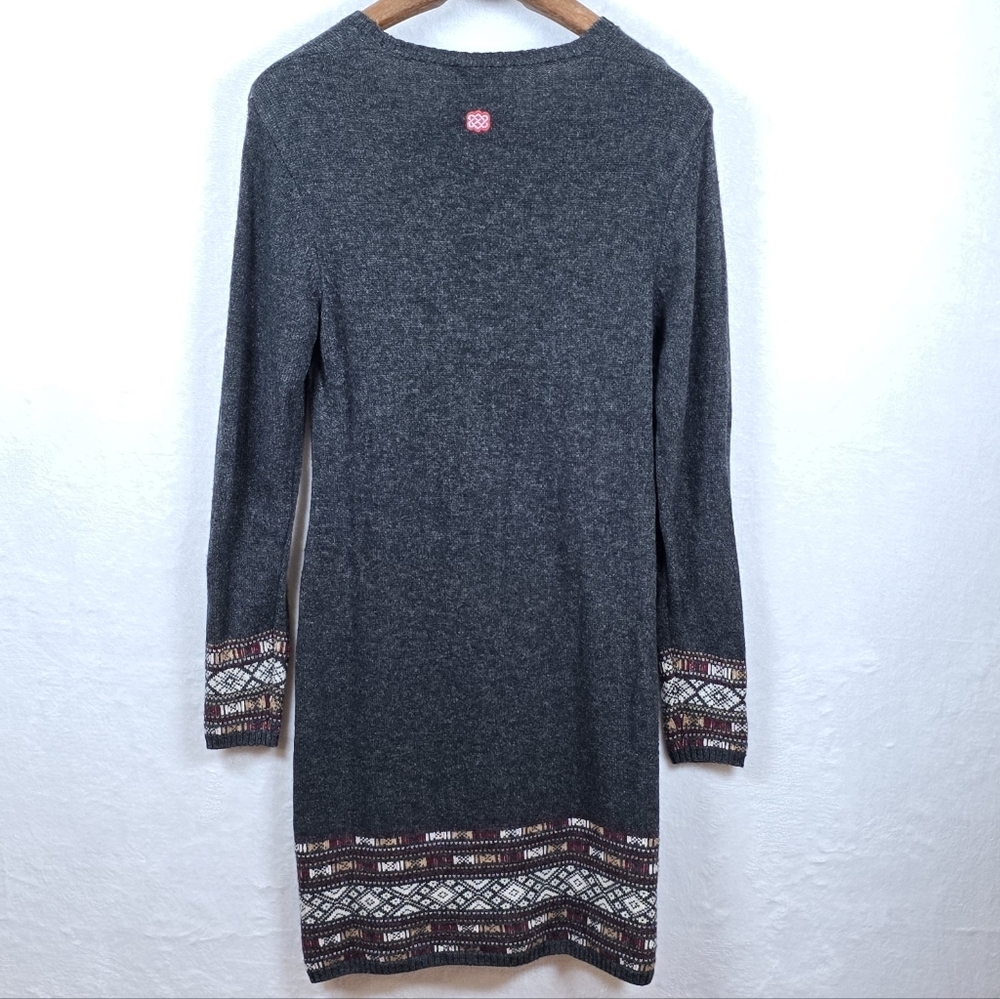 Sherpa Adventure Gear Merino Wool Alpaca Knit Maya Sweater Dress Gray Sz.Large - Picture 3 of 11